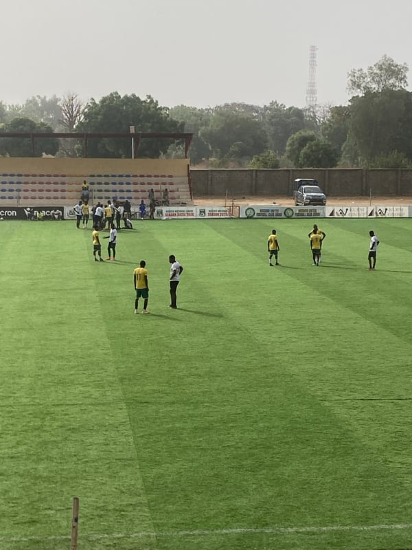 Soccer practice session observed in Tudun Wada, Nigeria