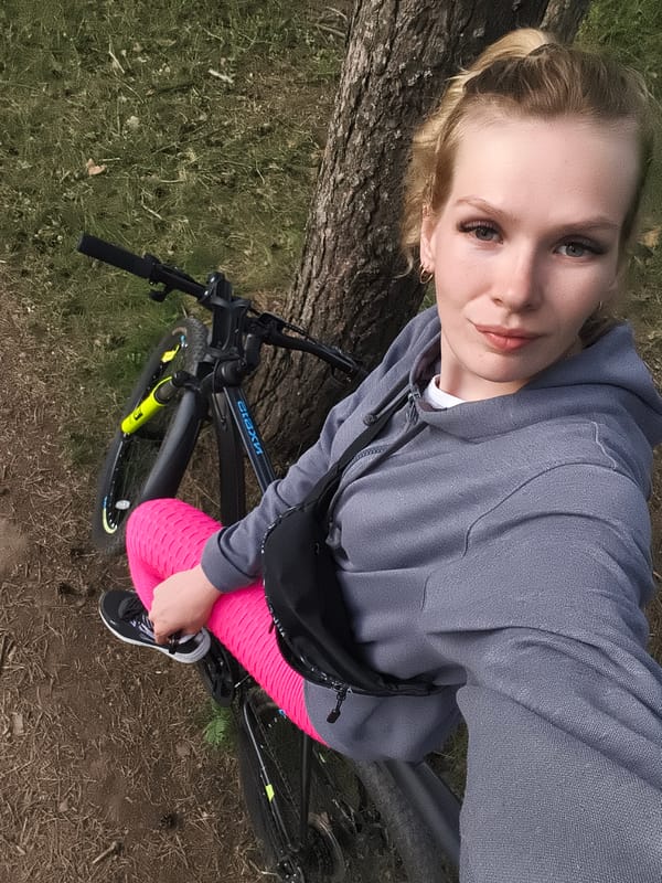 Cyclists enjoy forest trails near Русский Вожой village