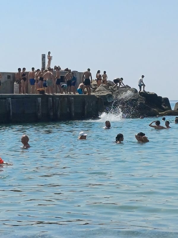 Calm morning at Varna's Black Sea beach