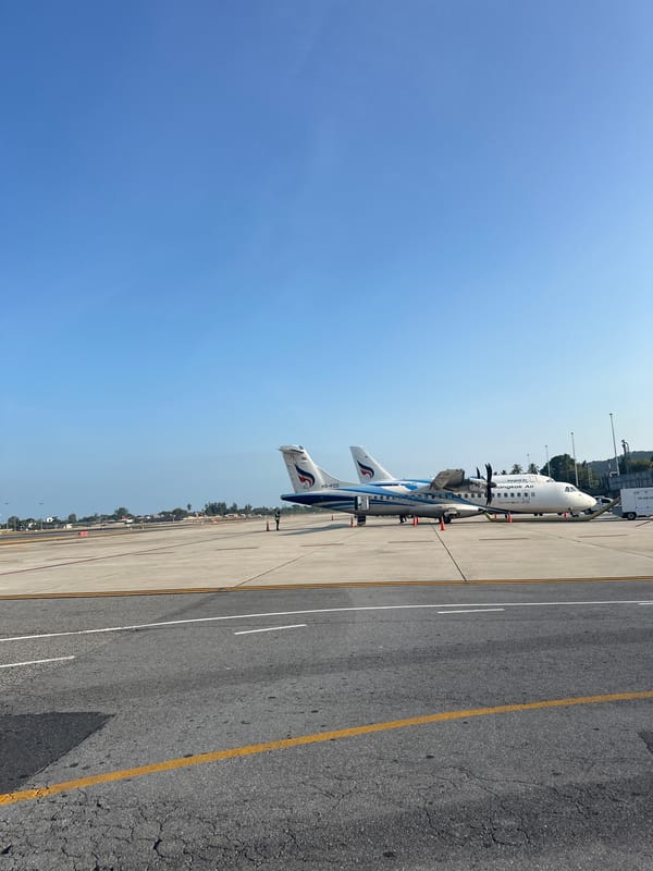 Bangkok Airways planes spotted at Thailand airport tarmac