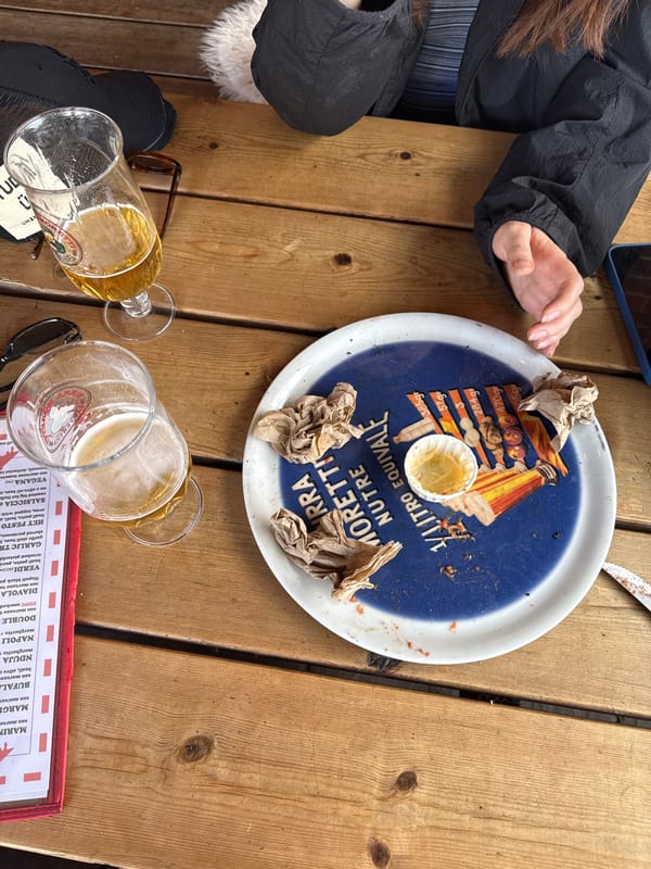 Picnic table scene with empty glasses captured in North Hertfordshire