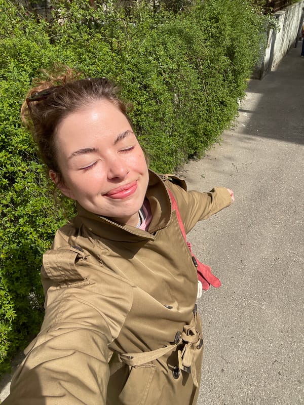 Woman documents morning cafe tour through Tbilisi streets