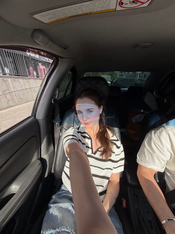 Woman's afternoon captured in multiple casual moments around Izhevsk