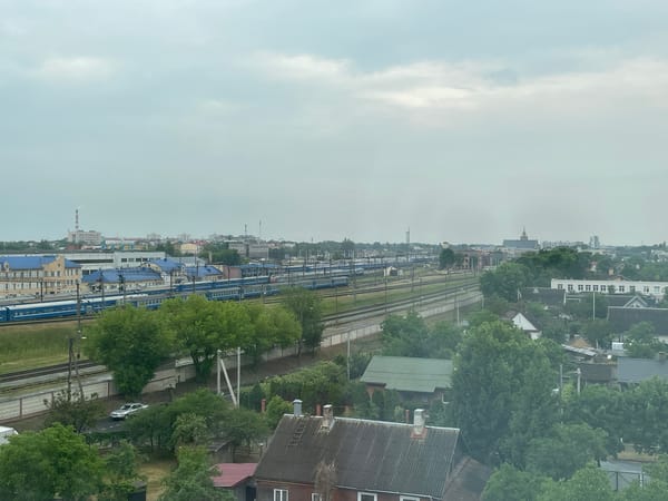 Witness documents overcast afternoon scenes across Brest, Belarus