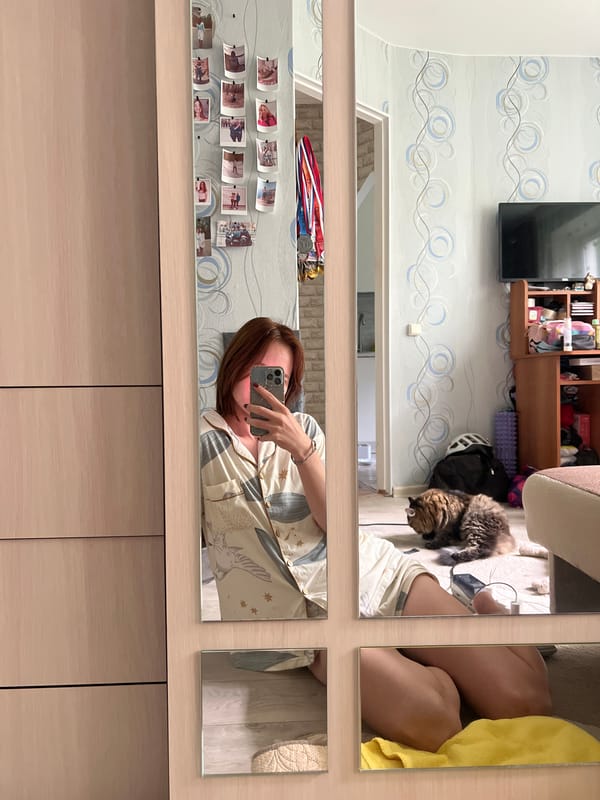 Quiet evening at home in Chaikovsky, cats included.