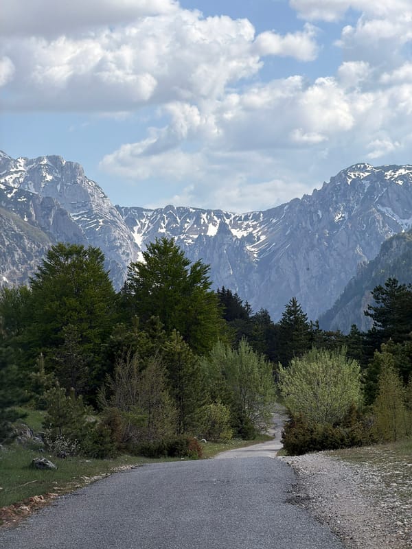 Mountain road scene documented in Mala Crna Gora, Montenegro
