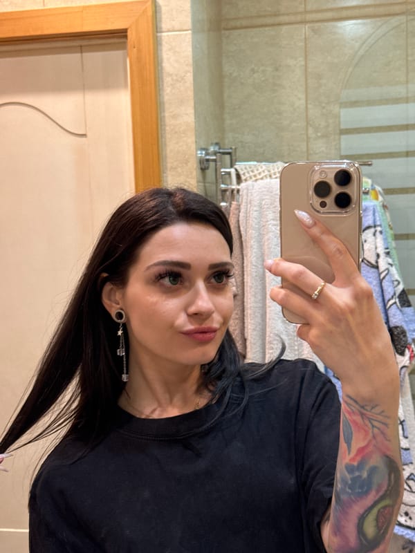 Woman takes selfies in Reutov bathroom Sunday evening