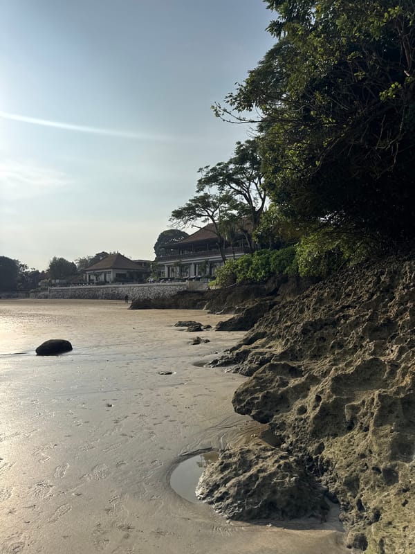 Evening beach life captured at Jimbaran, Indonesia