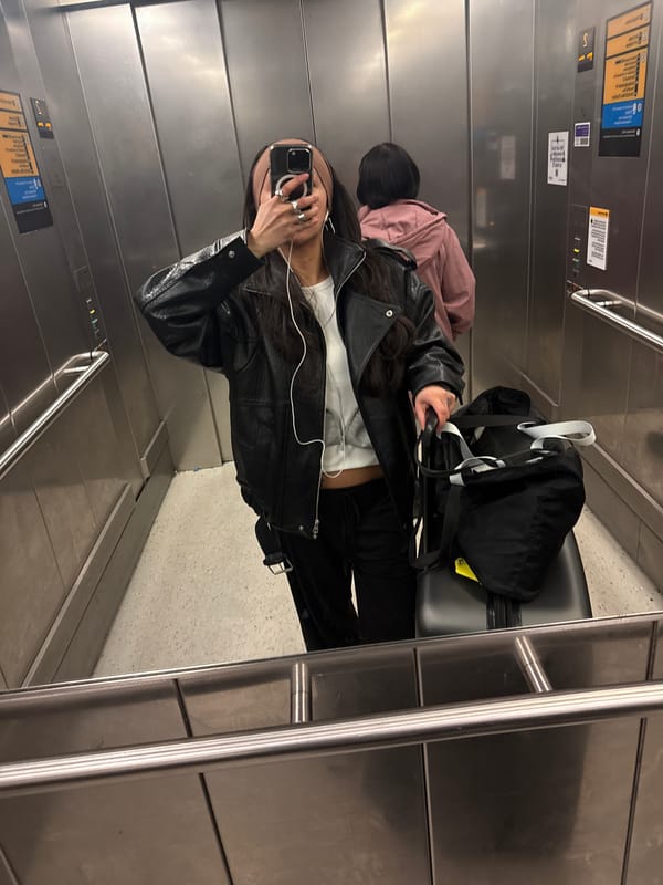 Elevator selfie captured in London