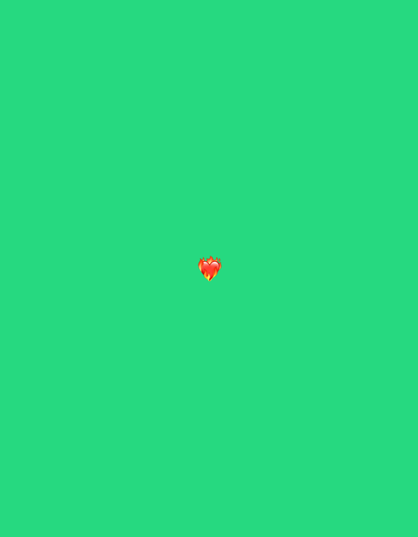 Flaming heart emoji sighted on green display in Strasbourg