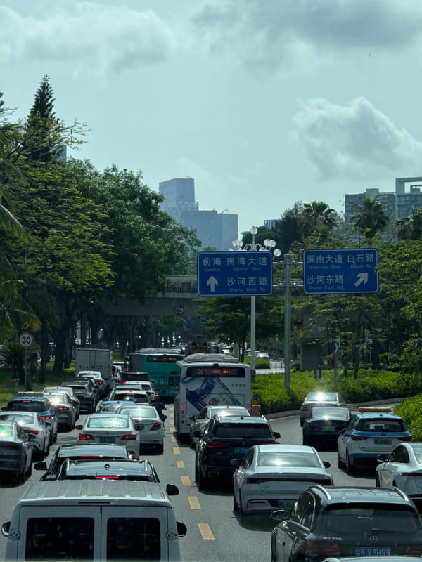 Morning rush hour traffic documented across Nanshan District, Shenzhen
