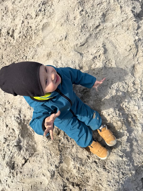 Mother and child enjoy outdoor time in Rusanovo