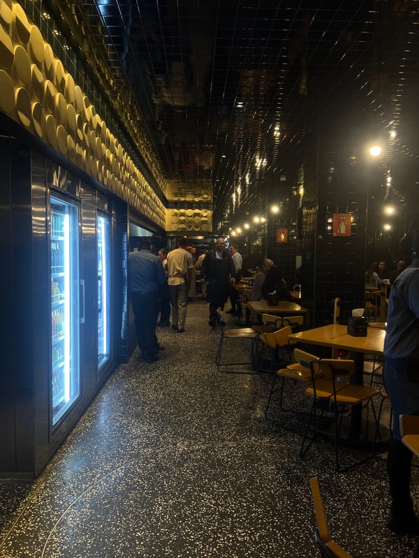 Restaurant interior documented in Mexico City during early morning