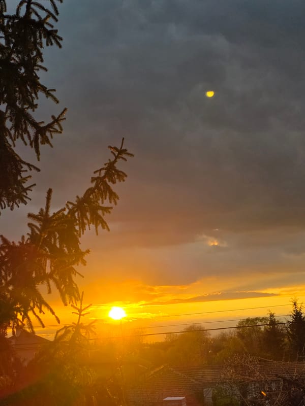 Evening sunset and indoor moments captured in Yagodovo, Bulgaria
