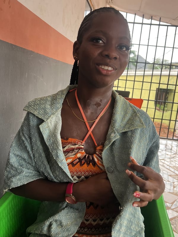 Quick portrait session on a patio in Nkpor, Nigeria
