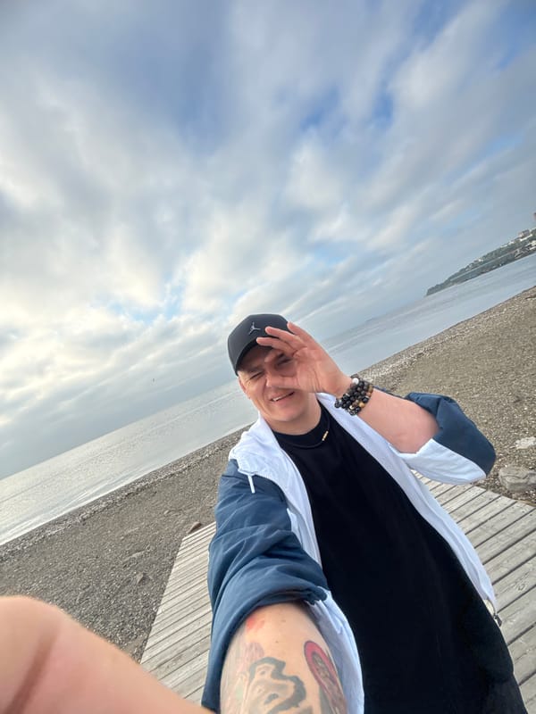 Relaxed morning at a Vladivostok pebble beach on the Sea of Japan