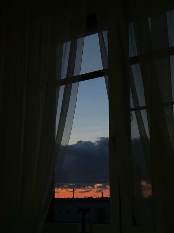 Saint Petersburg twilight sky, two angles, one evening