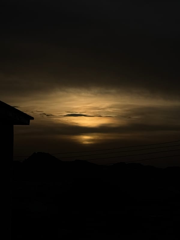 Dramatic sunset photographed over Bukuru, Nigeria