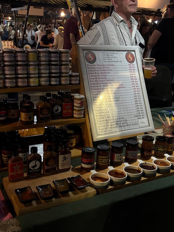 Evening market festival draws crowds in Novi Sad, Serbia