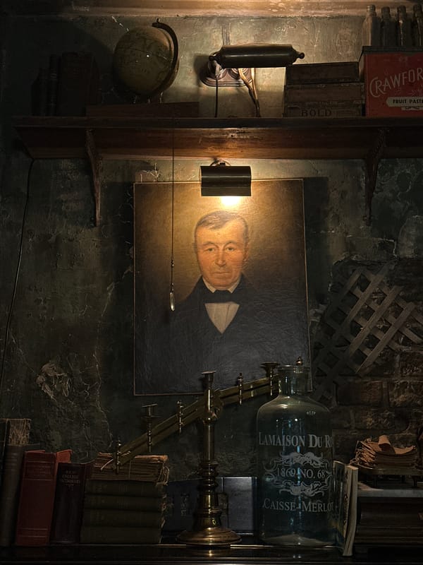 Person documents antique displays in Moscow interior space