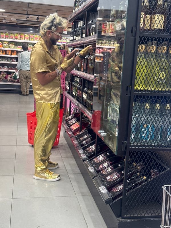 Gold-clad shopper spotted in Givatayim supermarket