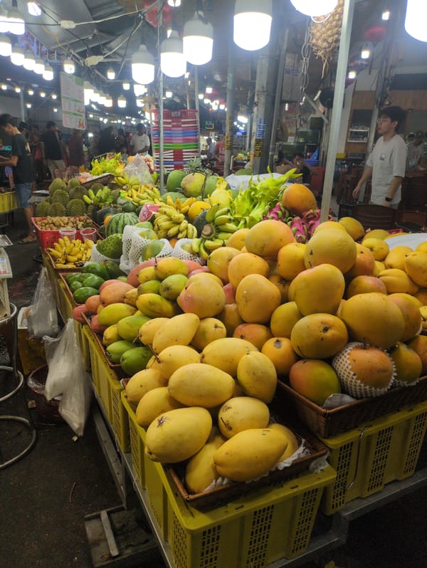Tourist documents evening life at Phú Quốc night market