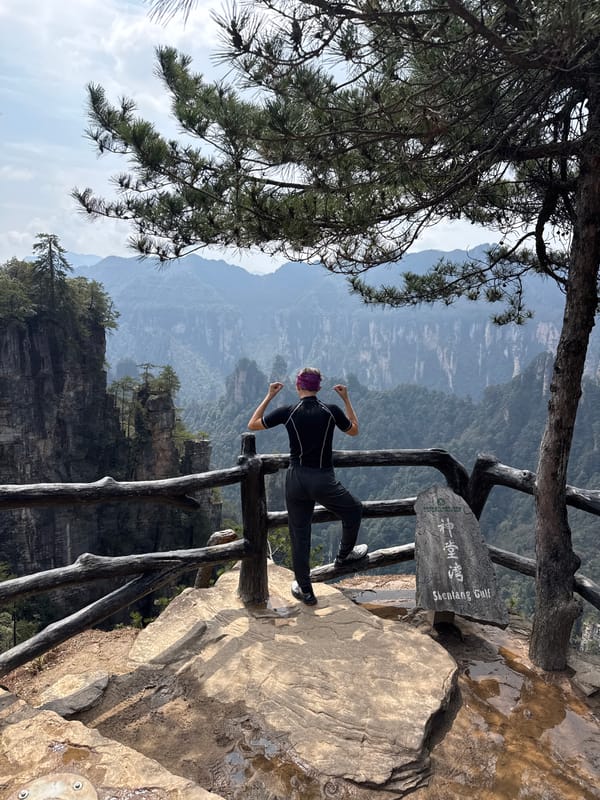Tourist documents natural beauty at Zhangjiajie National Forest Park