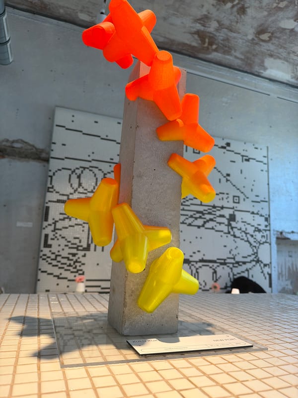 Krakow café morning: flowers, tetrapod art, street views