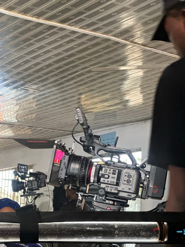 Film production documented across multiple Lagos locations Monday afternoon