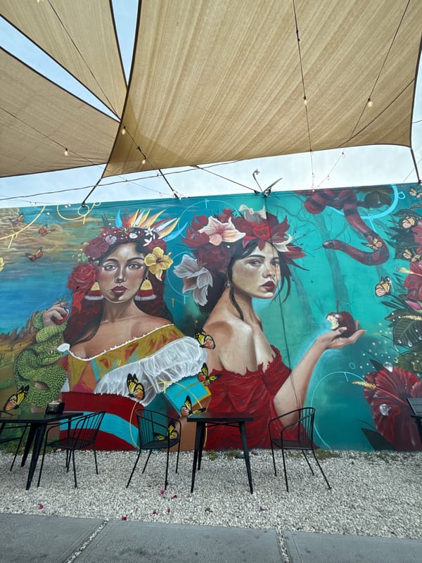 Art installations documented at Hollywood patio location
