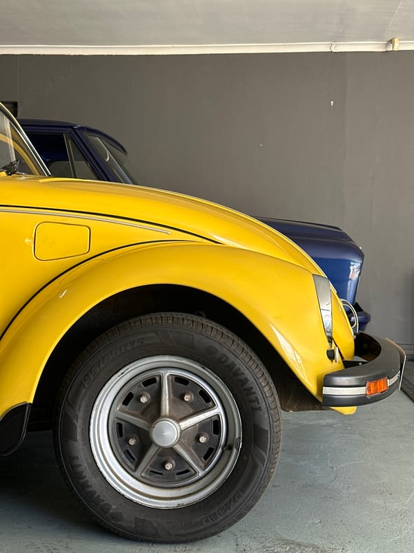 Yellow VW Beetle spotted in Cape Town garage