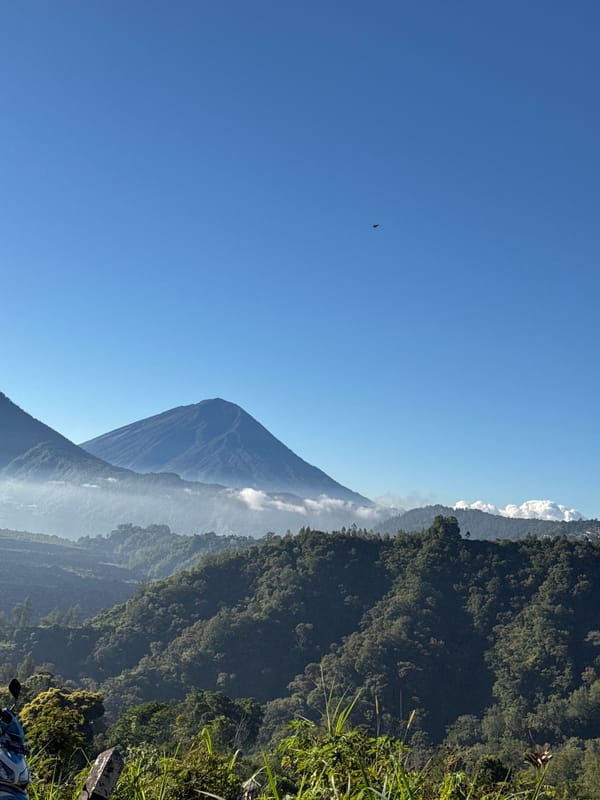 Off-road convoy rolls through Kintamani's volcanic highland roads