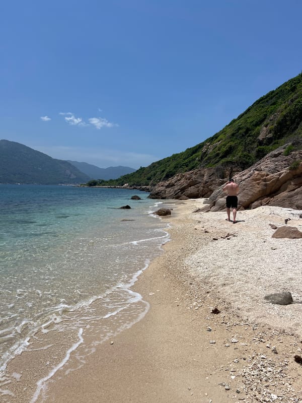 Tourist captures selfies at scenic Dai Lanh beach Vietnam