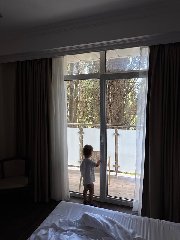 Domestic morning scenes documented in Gagra residential setting