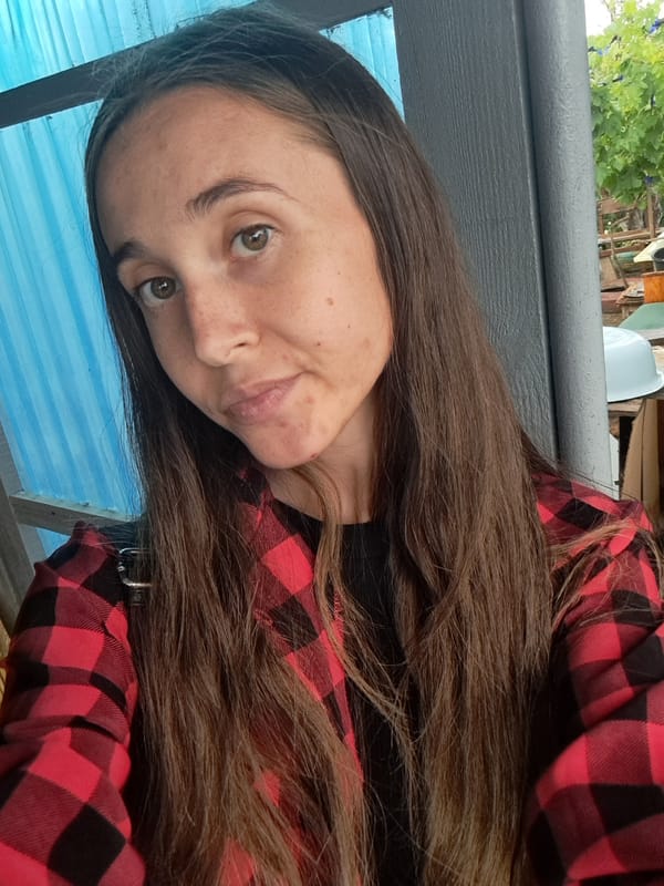 Selfies and backyard scenes from a garden in Vypasne
