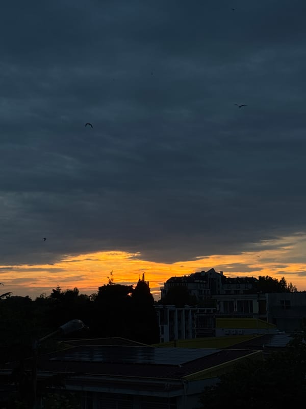 Dramatic sunset photographed over Tsarevo, Bulgaria