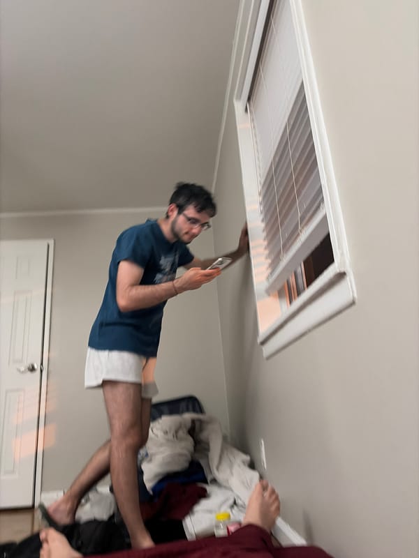 Late night smartphone use documented in Franklin Township bedroom