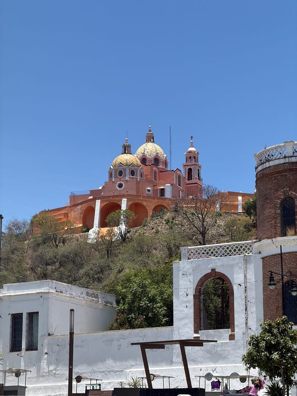 Historic Cholula church sanctuary photographed from multiple angles