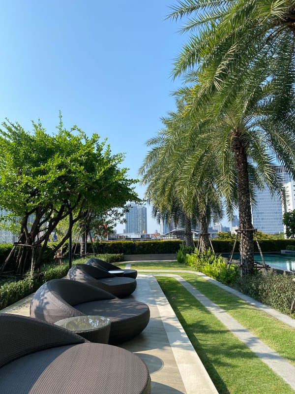 Luxury outdoor venue documented in central Bangkok morning visit