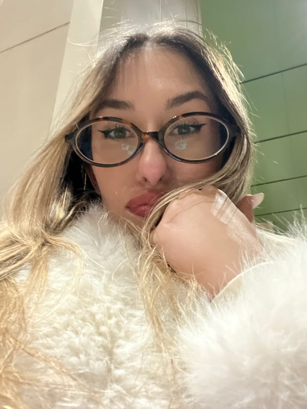 Woman takes selfies on Sofia metro train