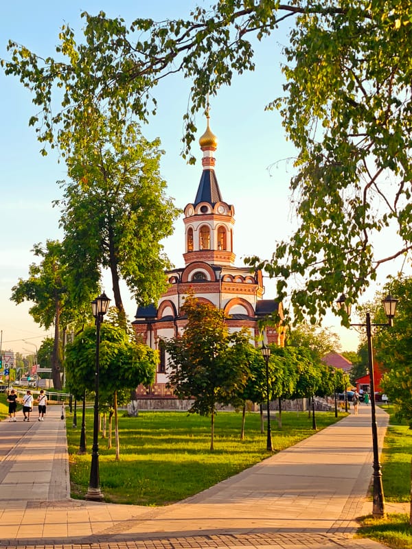 Witness documents various Dmitrov city landmarks and transit hubs