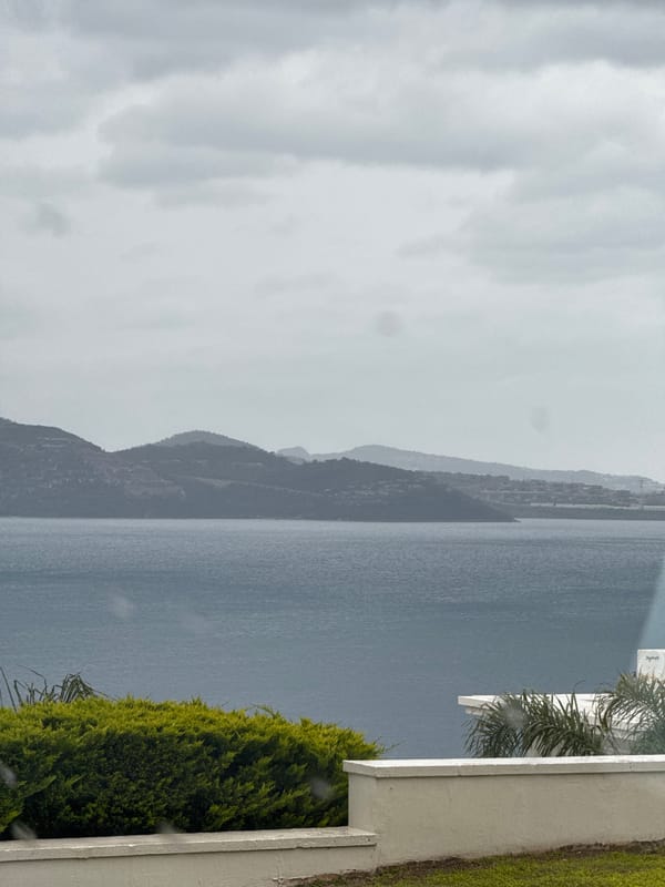 Rainy day view of water body captured in Bodrum
