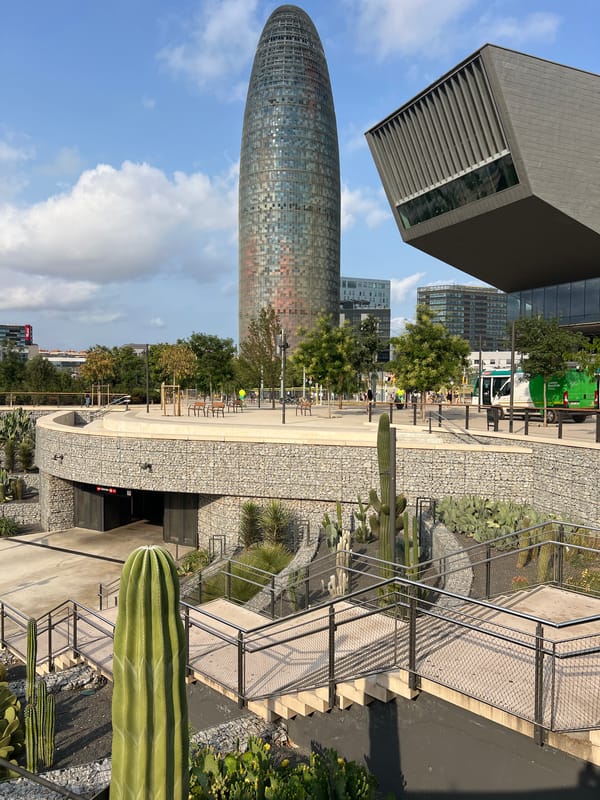 Barcelona's skyline and Sagrada Família on a summer afternoon