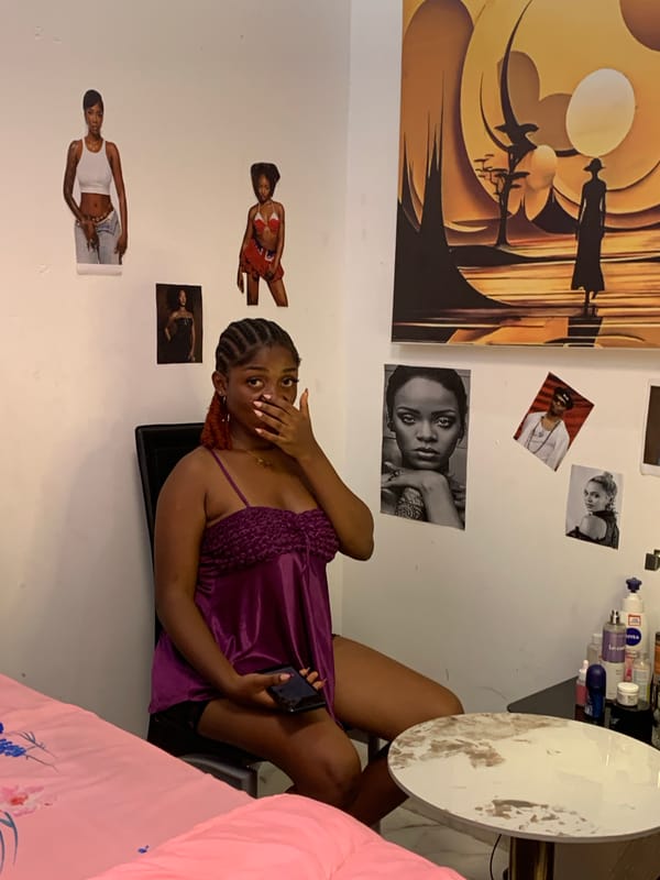 Casual indoor moments captured in Lagos residential setting