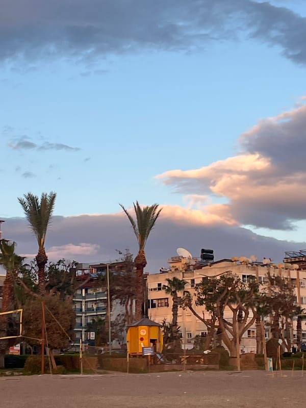 Golden hour sunset captured across Alanya Turkey coastline