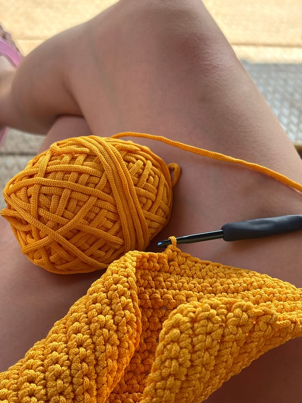 Daylilies and craft materials in a Votkinsk backyard