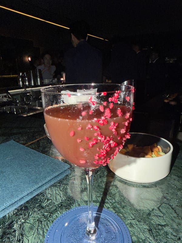 Cocktail hour documented at Bangkok bar Friday evening