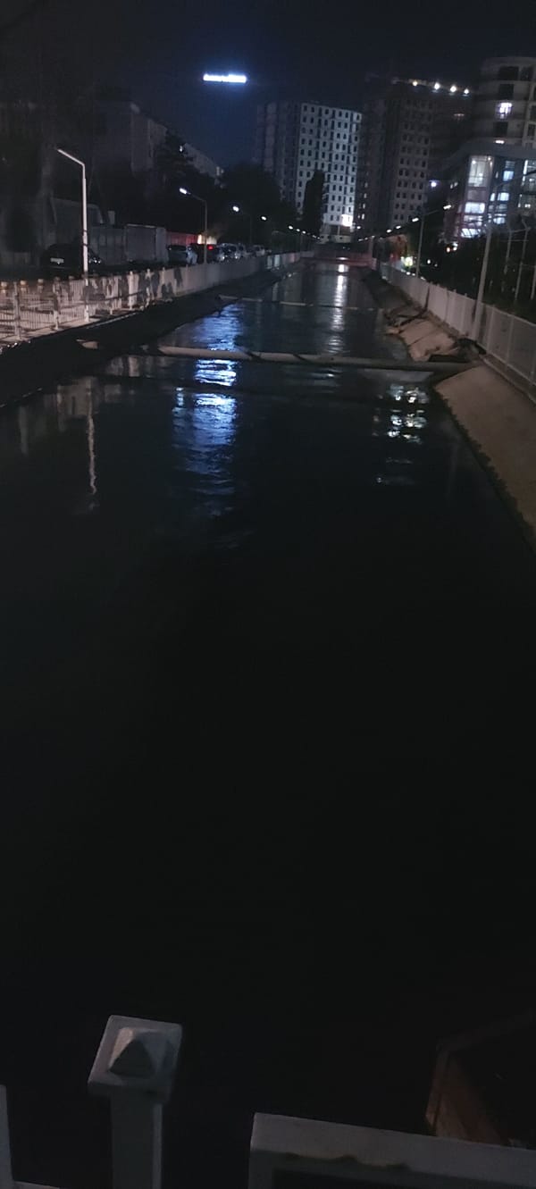 Evening scenes captured in residential Tashkent, Uzbekistan