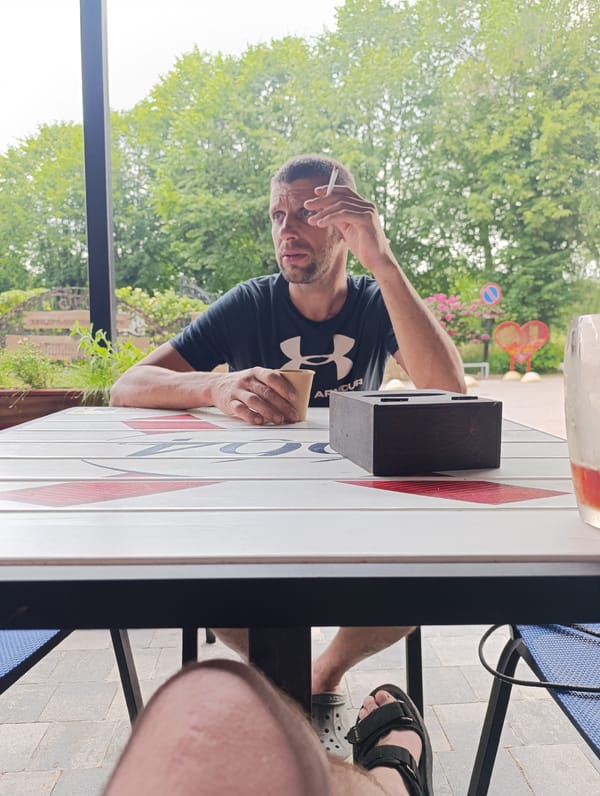 Casual moments around a Ladyzhyn property on a summer morning