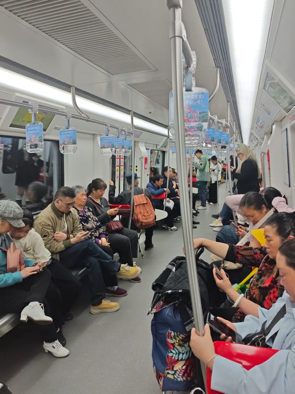 Early Morning Subway Commute Captured in Shapingba District